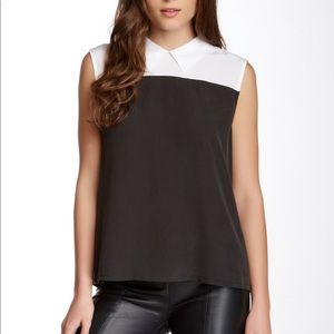 NWT black and white equipment top. Size S